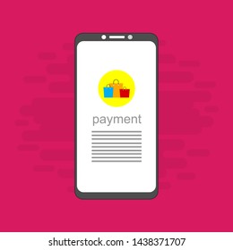 media online Marketplace, Online store Sale, digital market smartphone flat design vector illustration template background