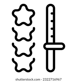 Media online rating icon outline vector. Social review. Customer marketing