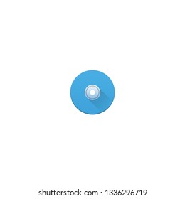 Media optical - Blue ray. DVD video disc vector icon.