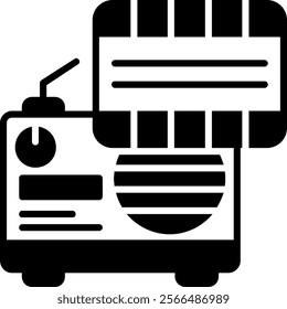 Media Outline Style Icon Design