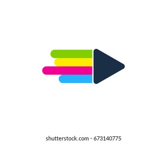 Media Paint Icon Logo Design Element