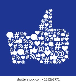 media pattern icon illustration set