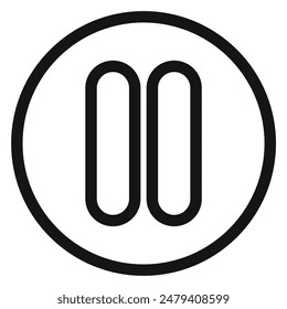 Media Pause Icon Ideal for Playback Control