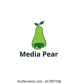 Media pear vector illustration