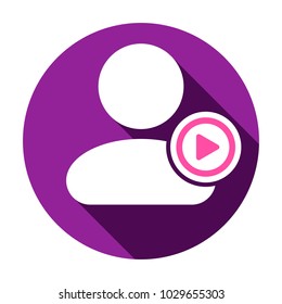 Media people user icon. Vector illustration