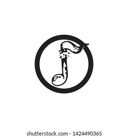 Media and phone cellular Music note symbols logo and icons template
