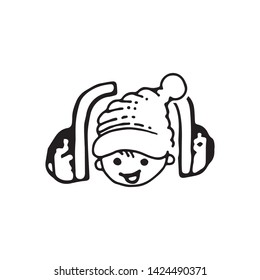 Media and phone cellular Music note symbols logo and icons template
