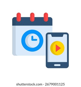 Icono de planificación de medios Ilustración vectorial plana