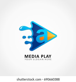 Media Play Application Splash with letter A