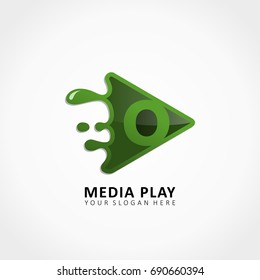 Media Play Application Splash with letter o
