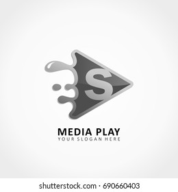 Media Play Application Splash with letter S