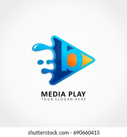 Media Play Application Splash with letter B