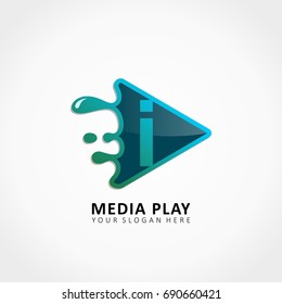 Media Play Application Splash with letter I