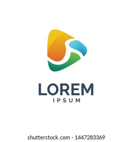media play button logo for company