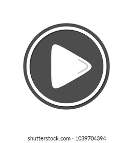 Media Play Button Simple Icon Design