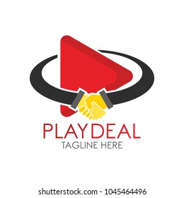 
Media Play Deal Logo Icon Template Design. Vector Illustration