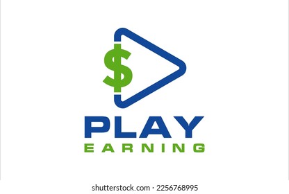 Media play with dollar logo concept