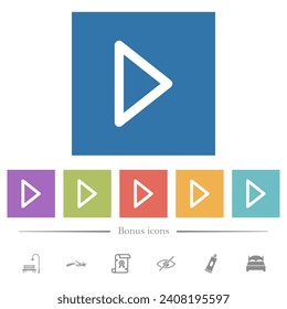 Medien spielen flache, weiße Symbole auf quadratischen Hintergrund. 6 Bonussymbole sind im Lieferumfang enthalten.