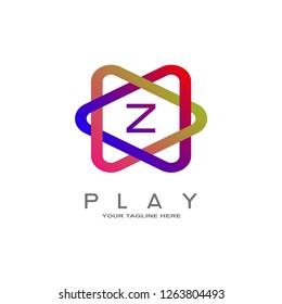media play icon templates, vector logos for business enterprises , elements , illustrations