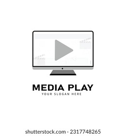 Plantilla vectorial de diseño del logotipo de reproducción multimedia