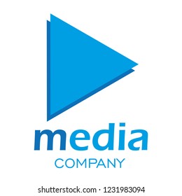 media play logo design