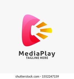 Media play logo design inspiration