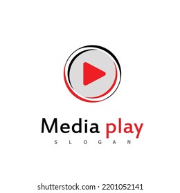 media play logo design symbol