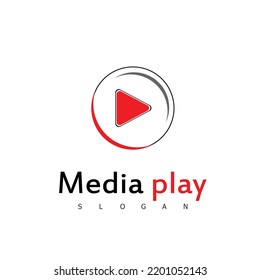 media play logo design symbol