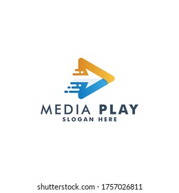 Media Play Logo Design Template Play Stock Vector (Royalty Free ...