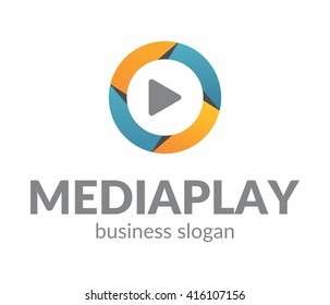 Media Play Logo Template.