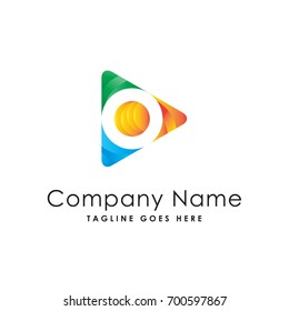 media play logo template