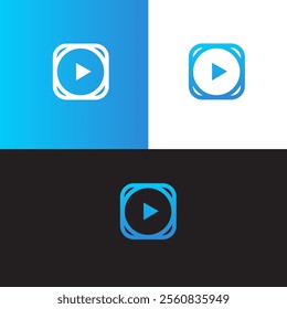 media play logo template vector illustration
