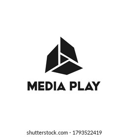 Media Play Logo Vector Templates Icon