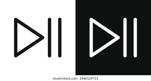 Media Playback Icon Set. Audio and video control buttons vector symbols.