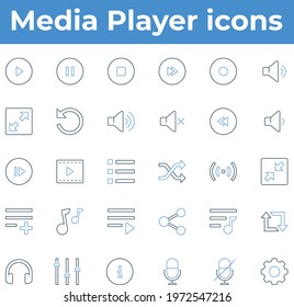 Media player app and web ui icons