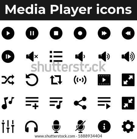 Media player app and web ui icons