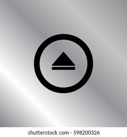 Media player button eject vector icon