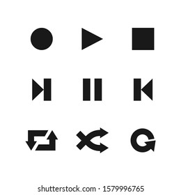 Media player button icon design vwctor