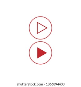 Plantilla de diseño de iconos de botón de reproductor de medios
