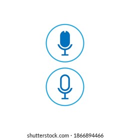 Media player button icon design template