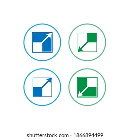 Media player button icon design template
