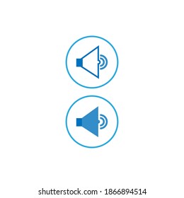 Media player button icon design template