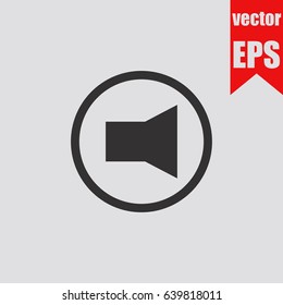 Media player button icon isolated in flat style.Vector illustration.