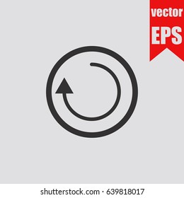 Media player button icon isolated in flat style.Vector illustration.