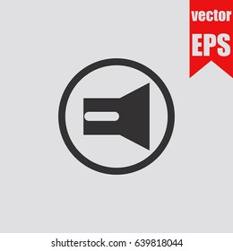 Media player button icon isolated in flat style.Vector illustration.