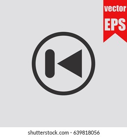 Media player button icon isolated in flat style.Vector illustration.