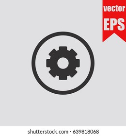 Media player button icon isolated in flat style.Vector illustration.