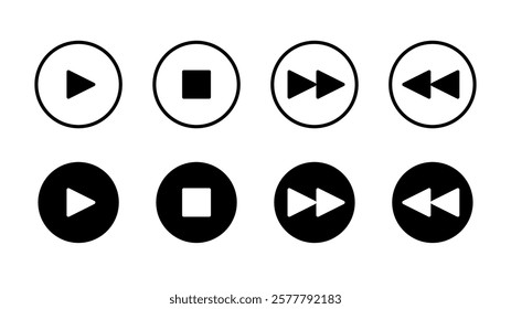 Media Player Button Icon. Media Player Button Symbol. Simple flat icon illustration of Media Player Button. Media Player Button logo vector icon.