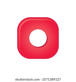 Media Player Button Icon Vector Template