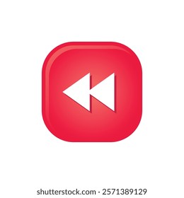 Media Player Button Icon Vector Template